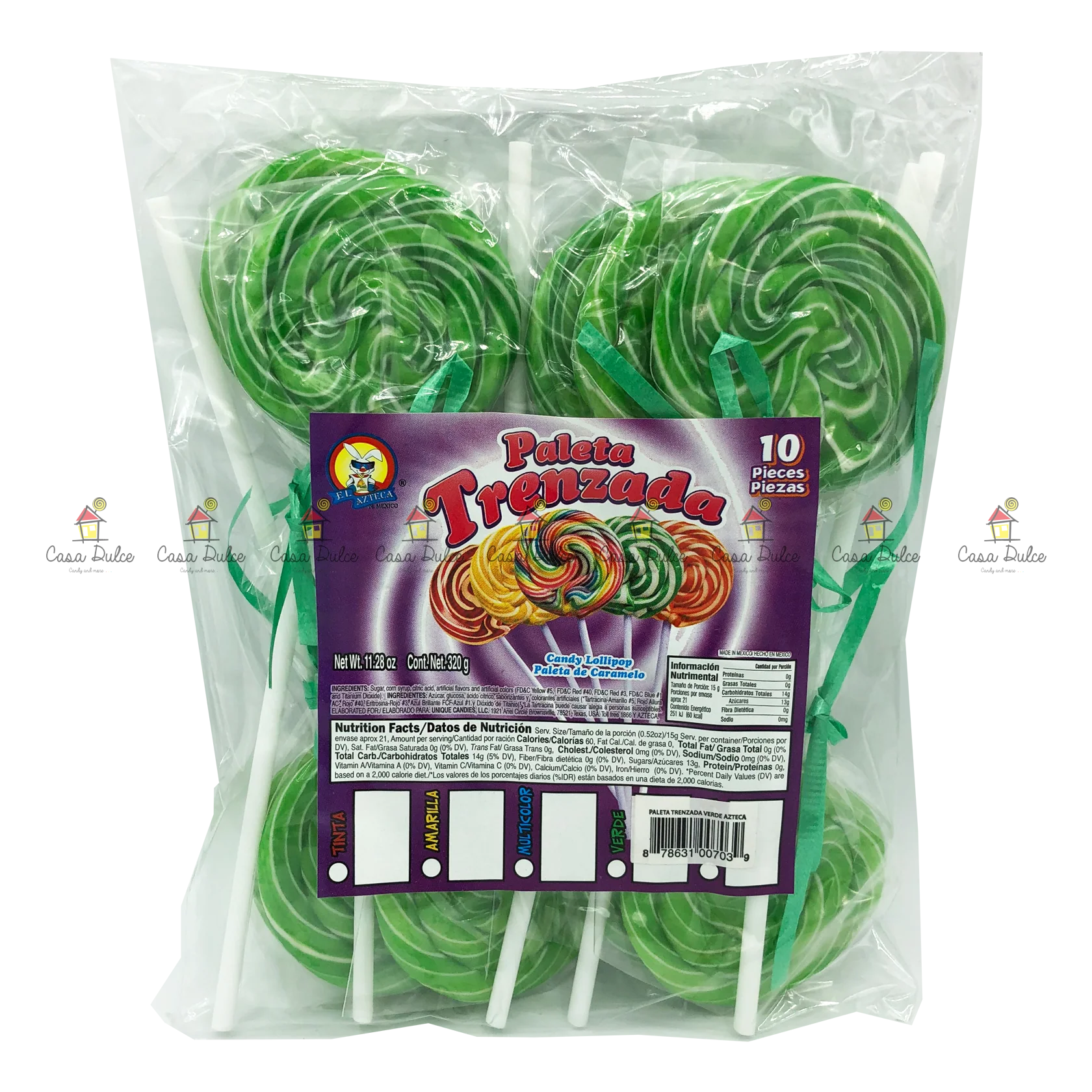 Azteca - Trenzada Verde Limon