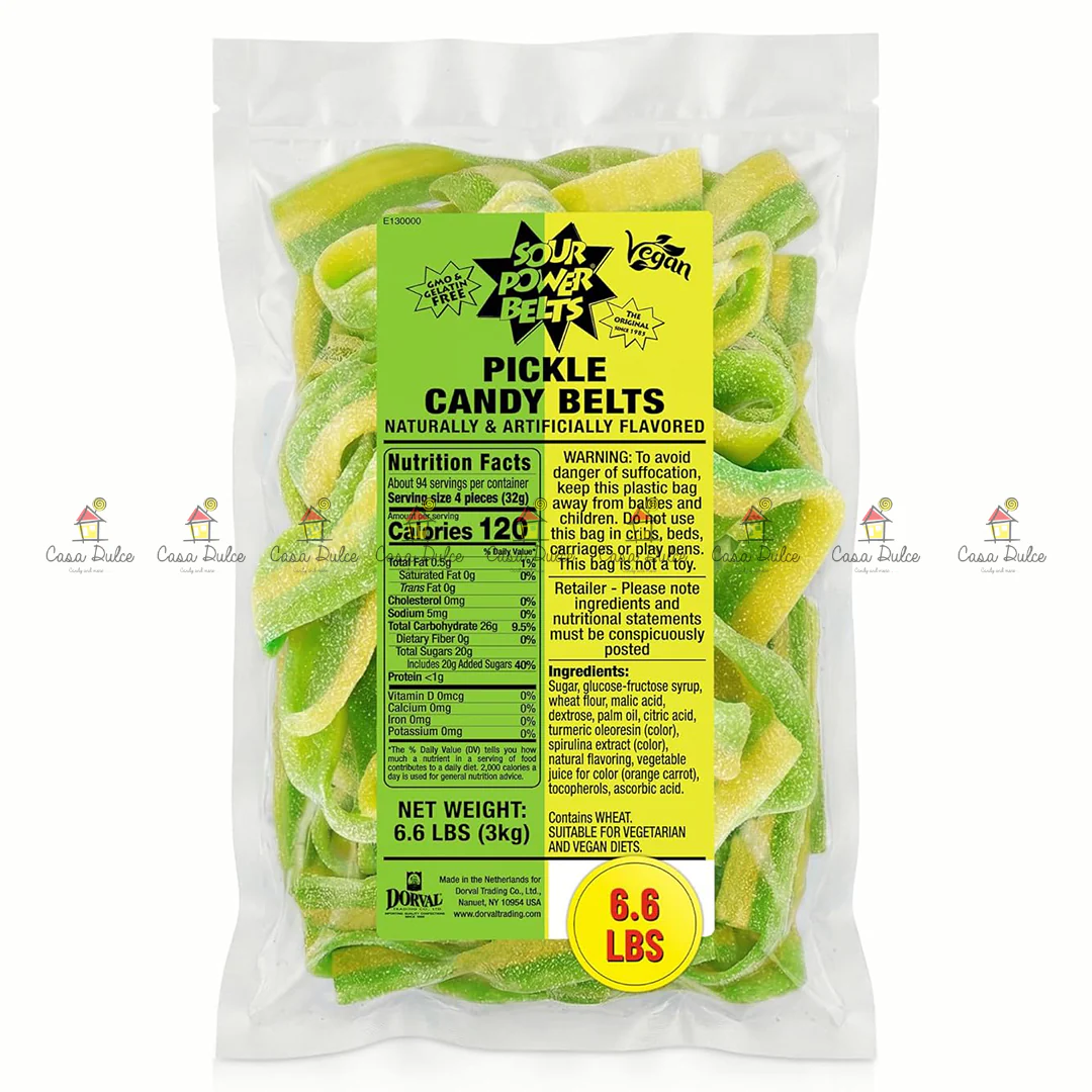 Sour Power - Bulk Belts Pickle 3/6.6LB